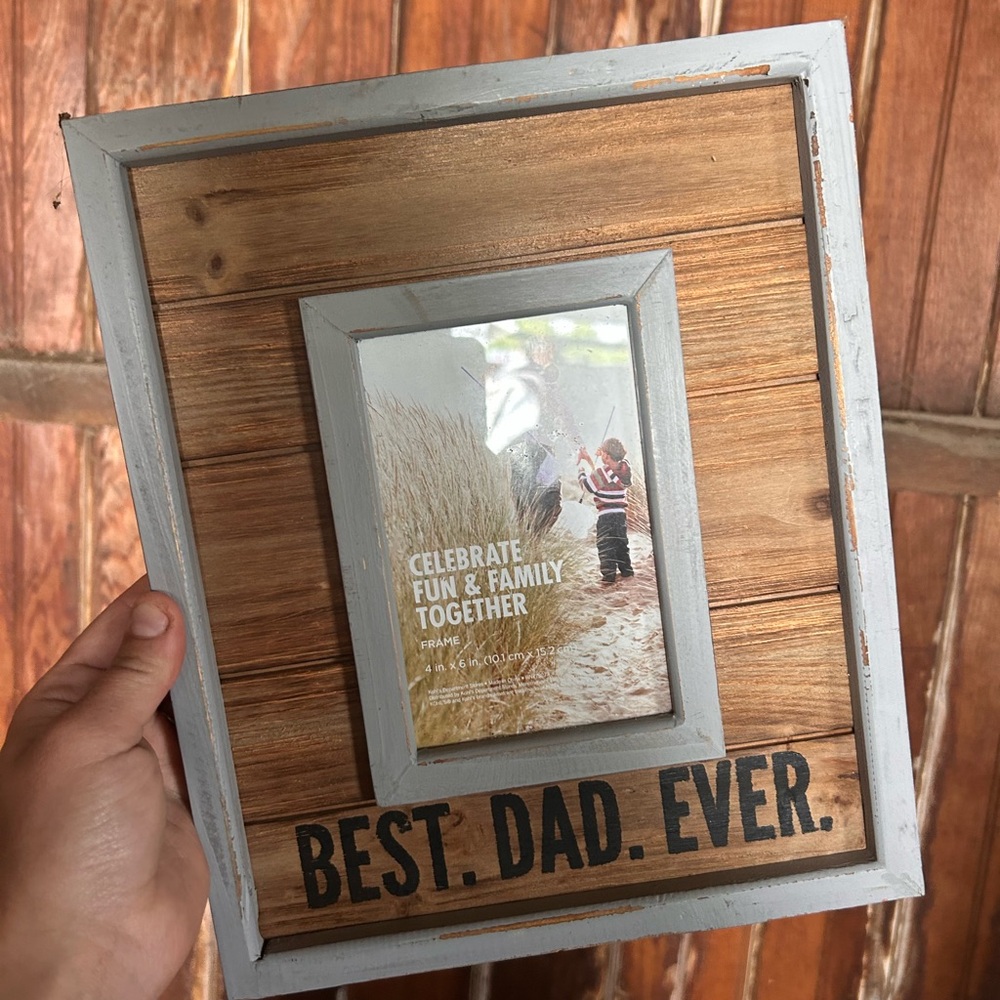 Rustic Wooden Picture Frame - Gray and Brown